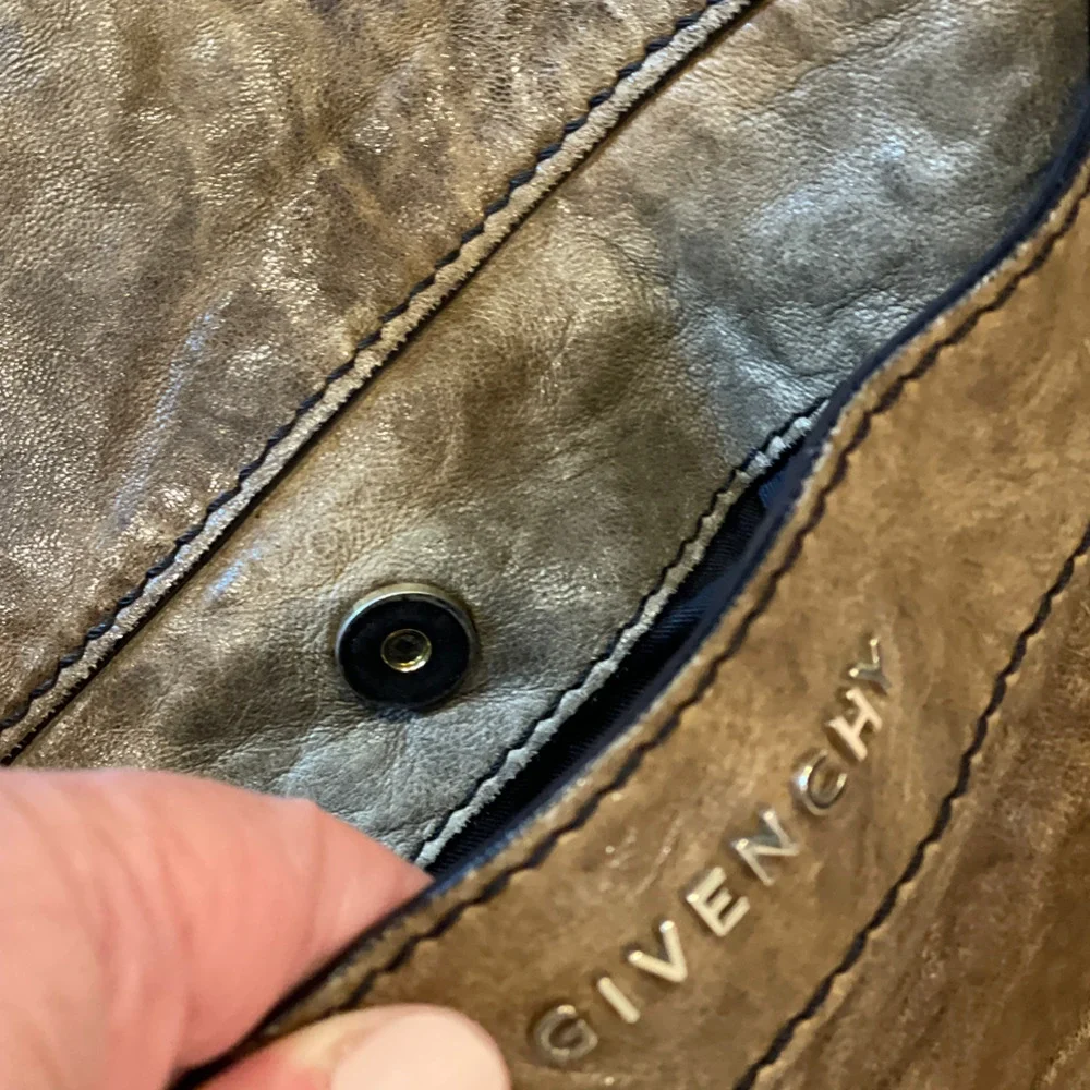 Givenchy Brown Crinkle Shopper Hobo Leather Tote - Picture 10 of 11